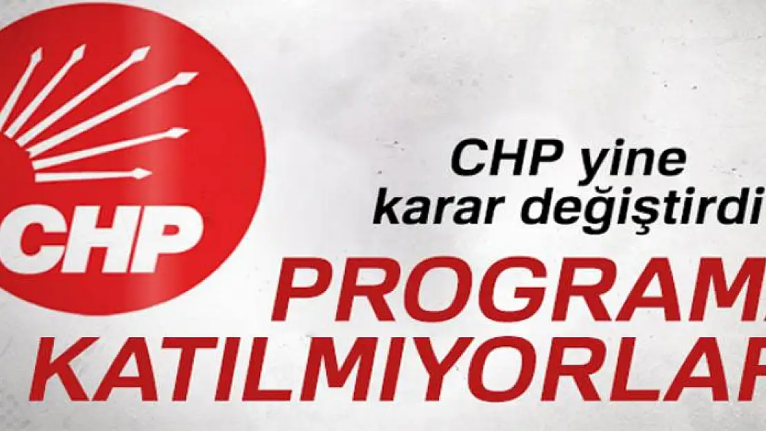 CHP anma programına katılmıyor!