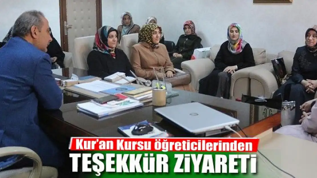 Kur'an Kursu öğreticilerinden İpekyolu Müftüsü Emiri'ye teşekkür ziyareti