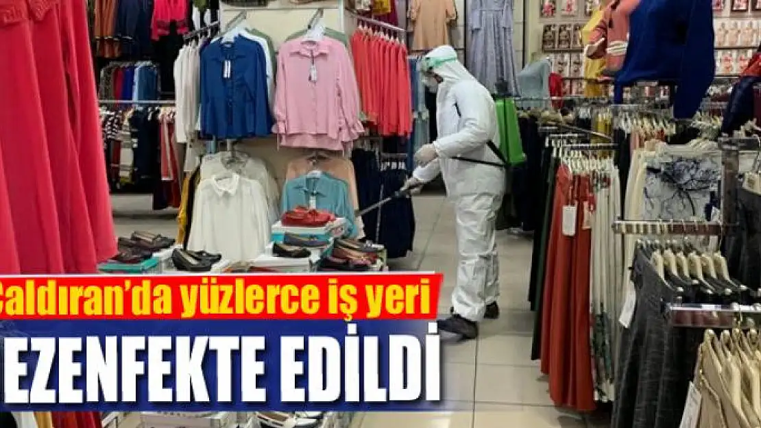 Çaldıran'da yüzlerce iş yeri dezenfekte edildi