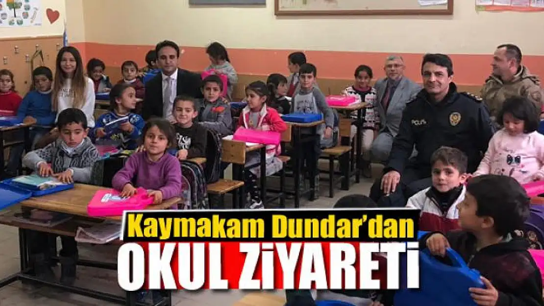 Kaymakam Dundar'dan okul ziyareti 