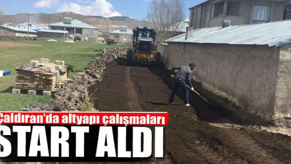 Çaldıran'da altyapı çalışması 