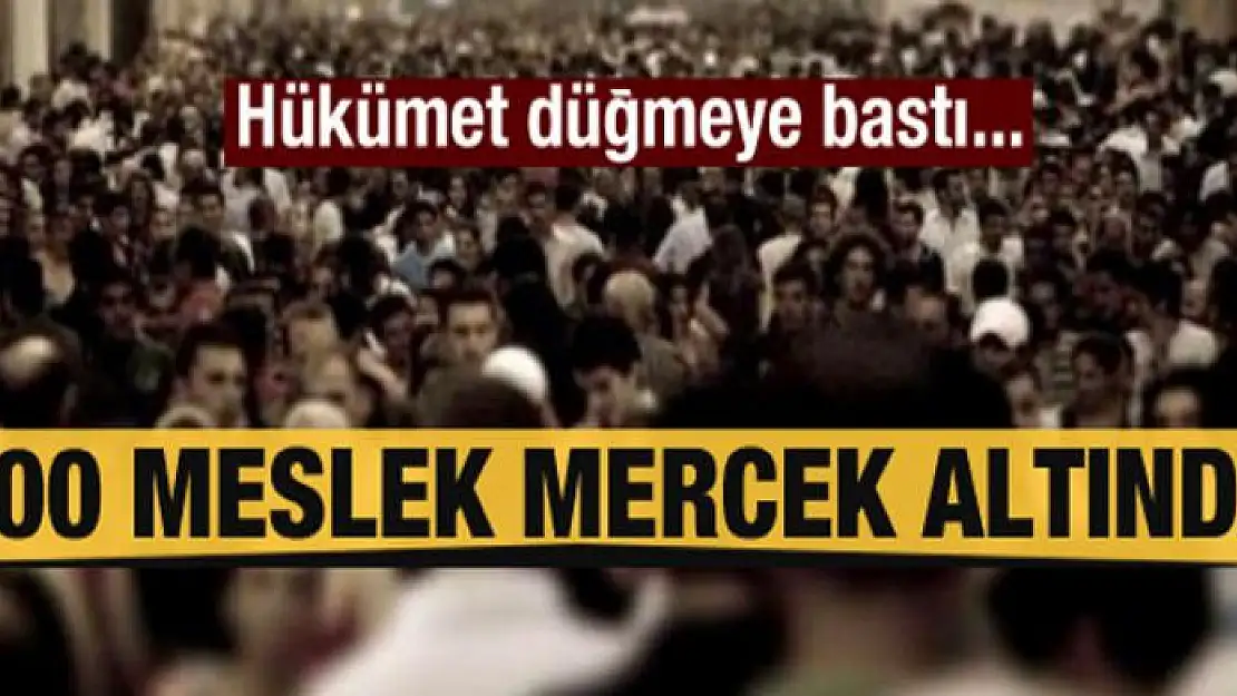 200 meslek mercek altına alınıyor!