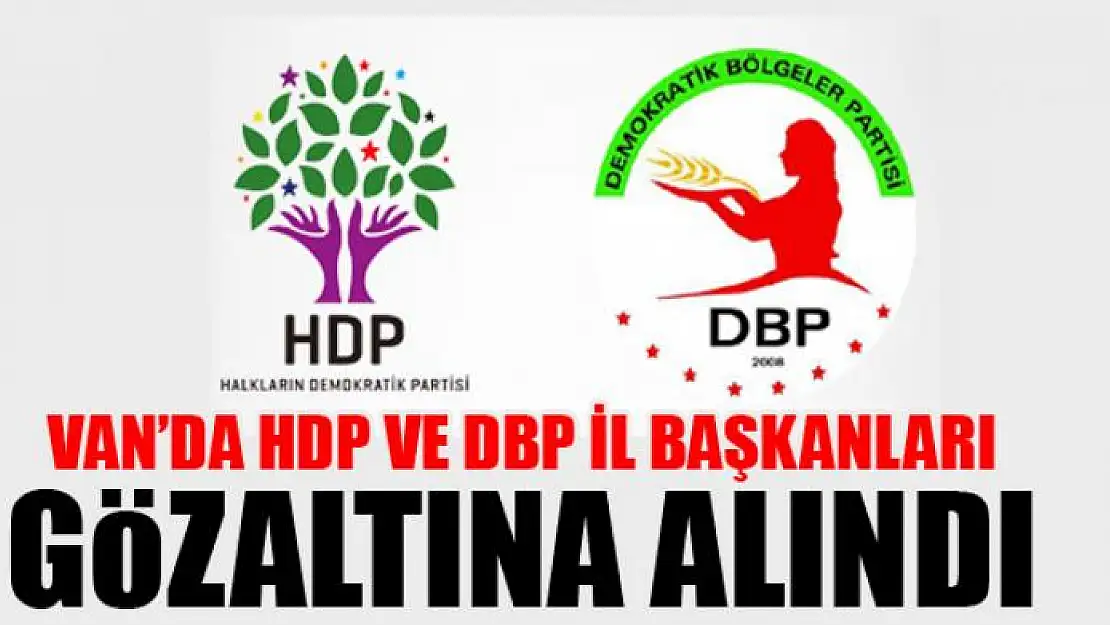 Van'da HDP ve DBP il başkanlarına gözaltı