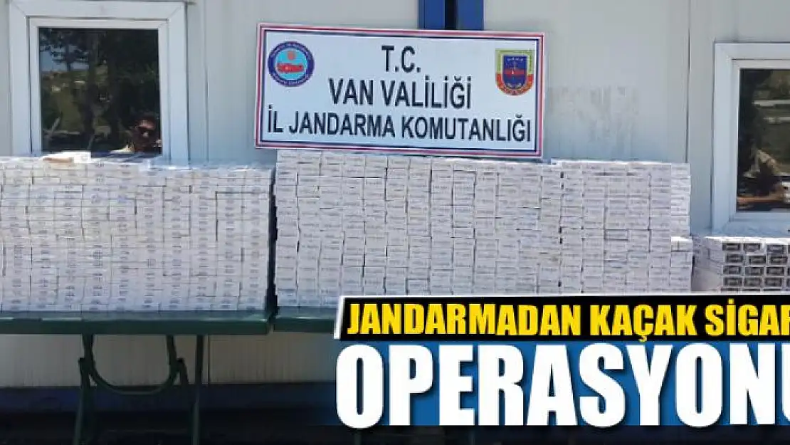 Jandarmadan kaçak sigara operasyonu