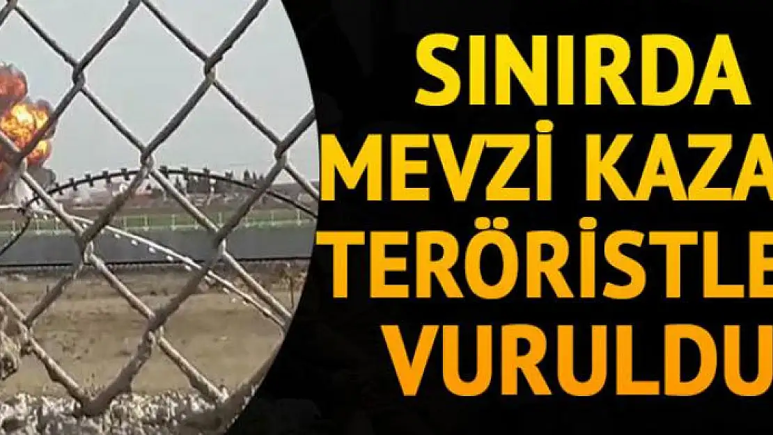 Sınırda mevzi kazan teröristler tank atışıyla vuruldu