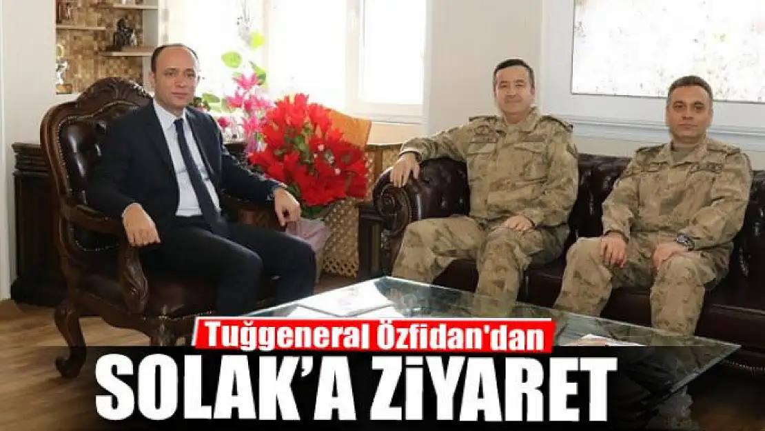 Tuğgeneral Özfidan'dan Kaymakam Solak'a ziyaret