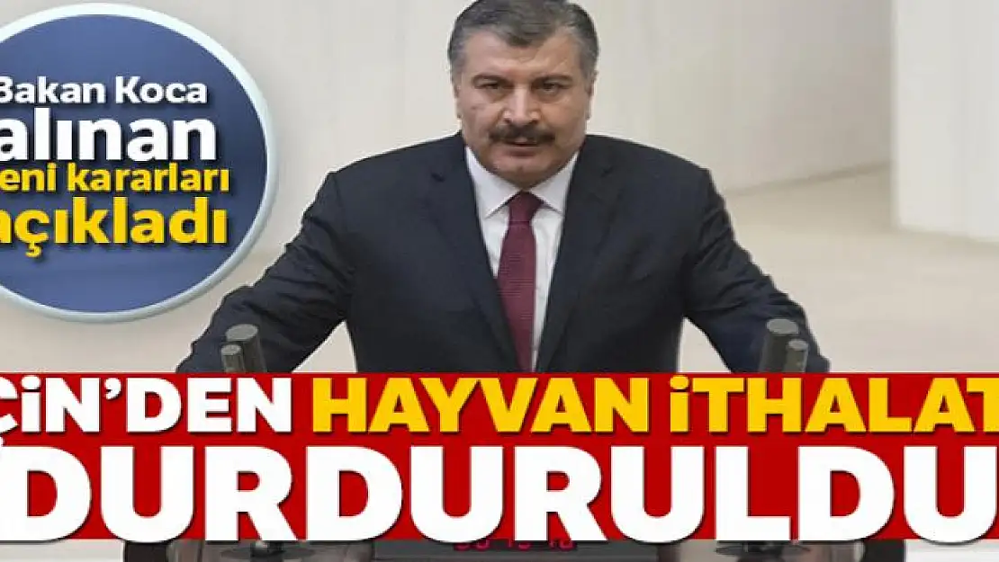 Sağlık Bakanı Koca: 'Çin'den hayvan ve hayvan ürünleri ithalatını durdurduk'