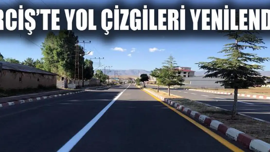 Erciş'te yol çizgileri yenilendi