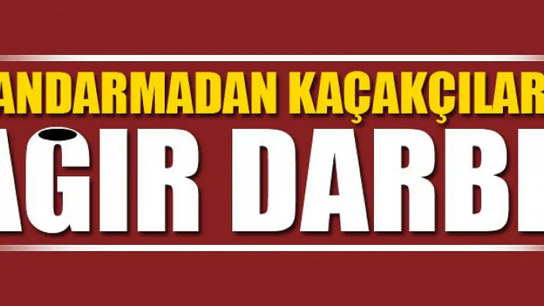 Jandarmadan kaçakçılara darbe 