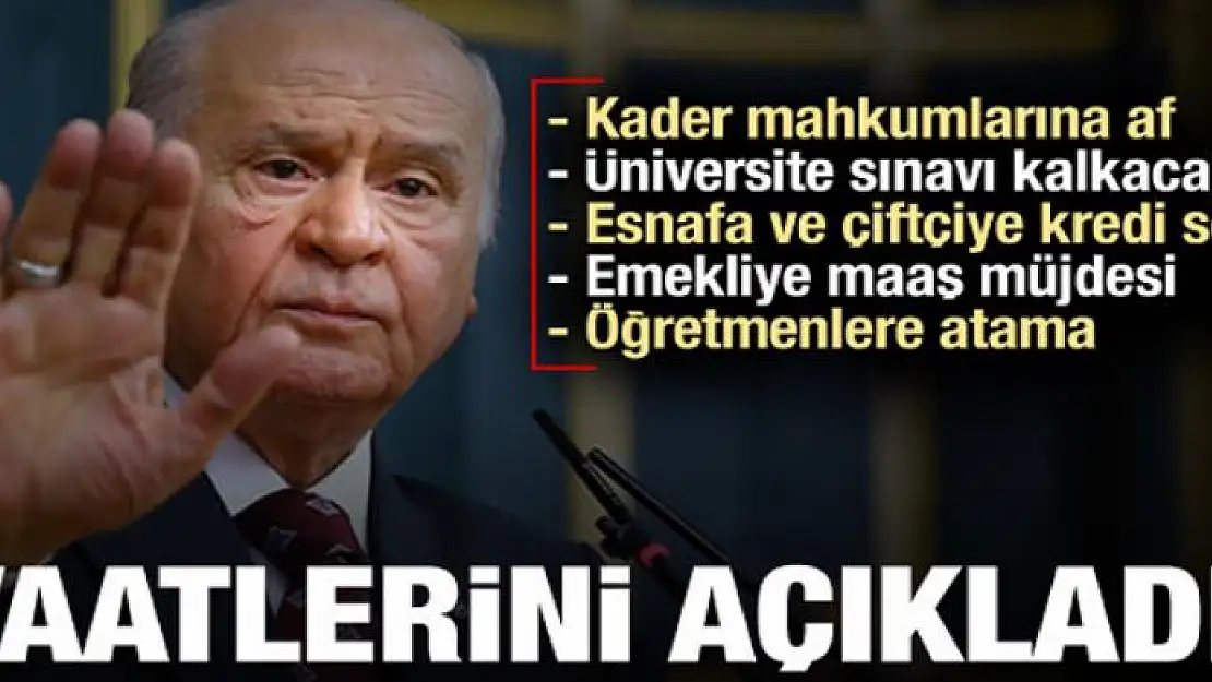 Bahçeli, MHP'nin seçim beyannamesini açıkladı