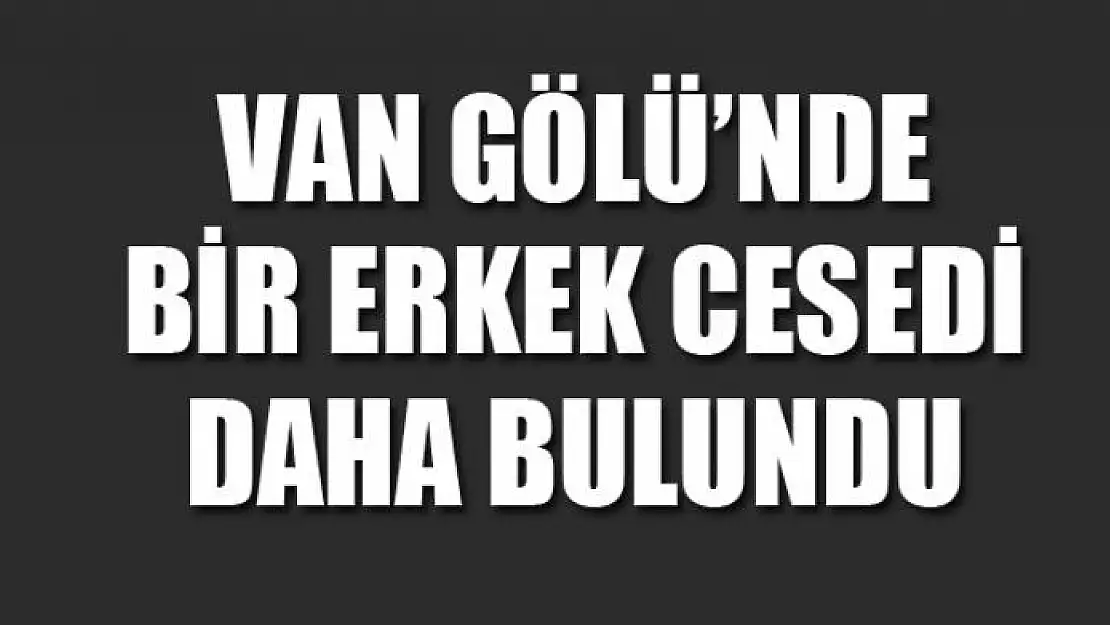 Van Gölü'nde bir erkek cesedi daha bulundu