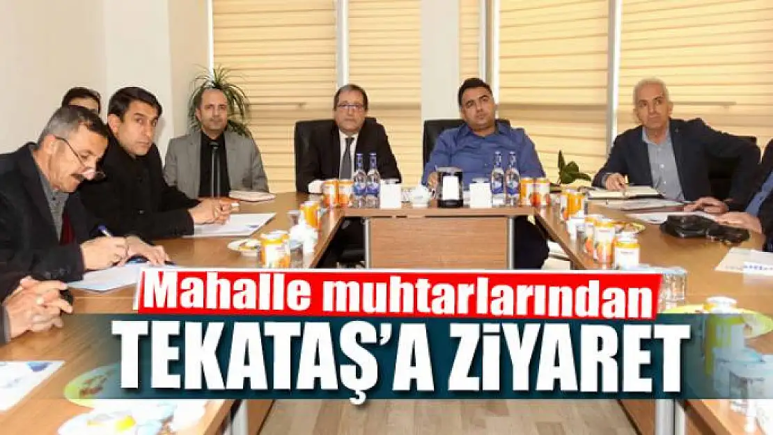 Mahalle muhtarlarından Tekataş'a ziyaret