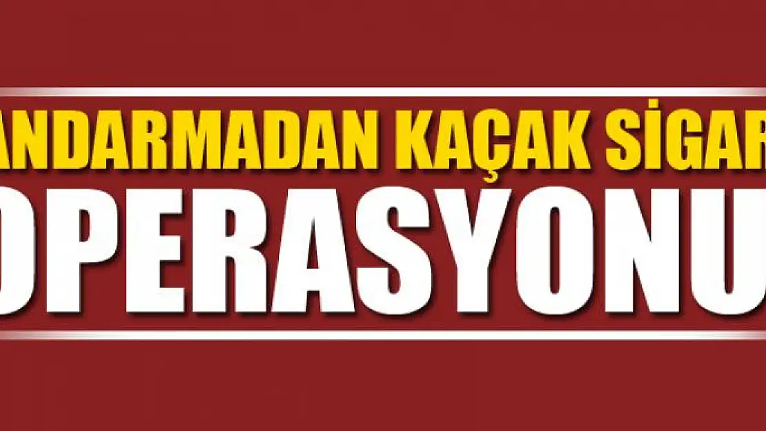 JANDARMADAN KAÇAK SİGARA OPERASYONU