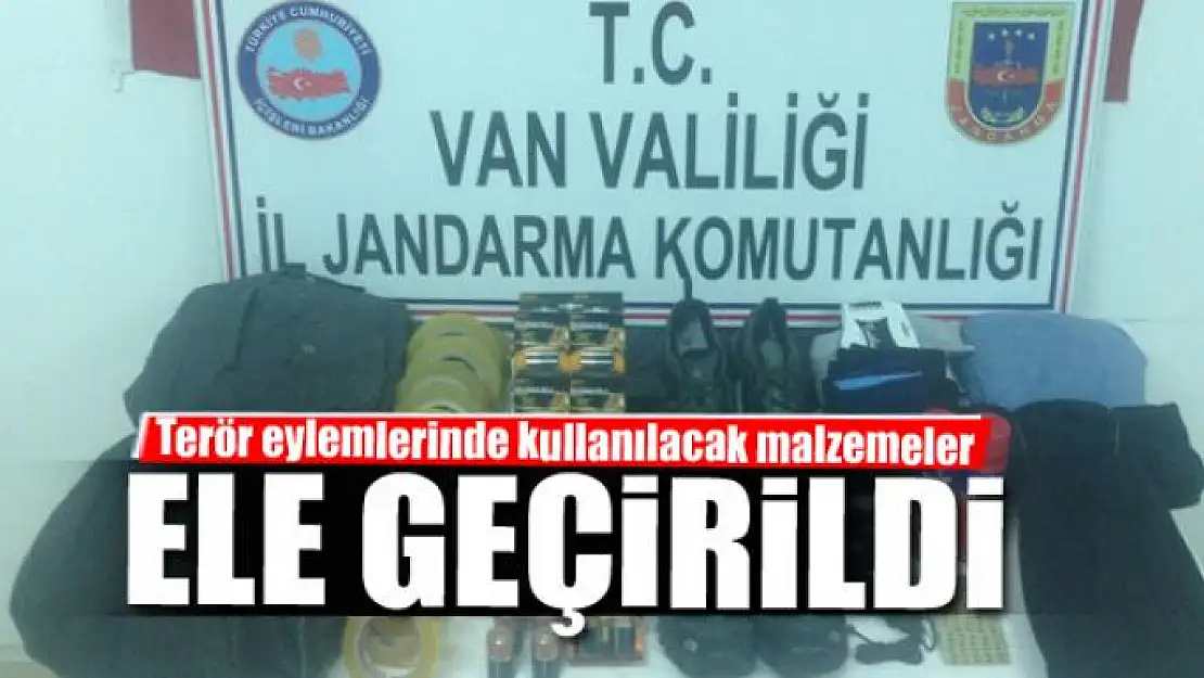 Van'da terör eylemlerinde kullanılacak malzemeler ele geçirildi