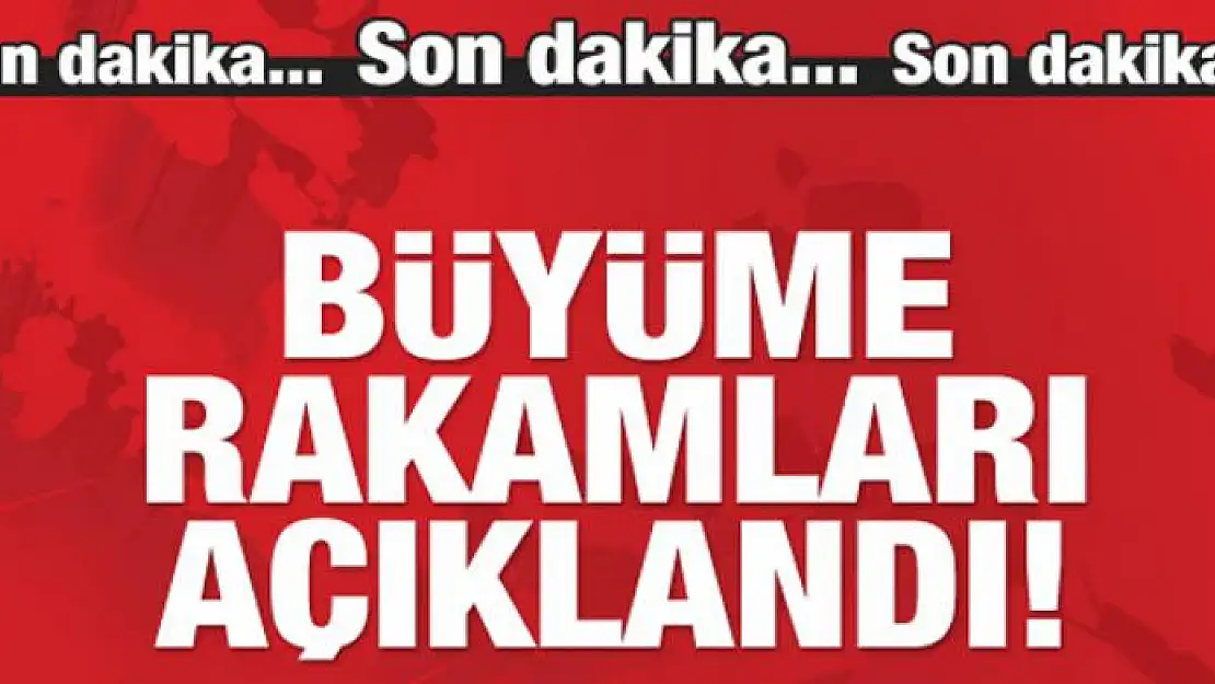 Büyüme rakamları açıklandı