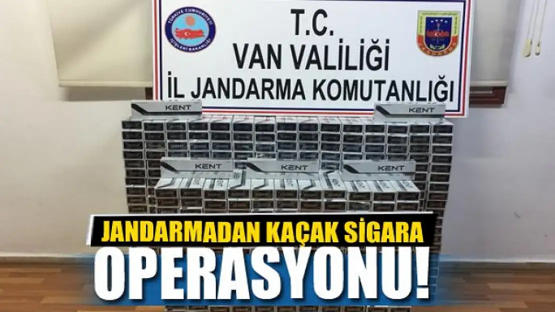 Jandarmadan kaçak sigara operasyonu