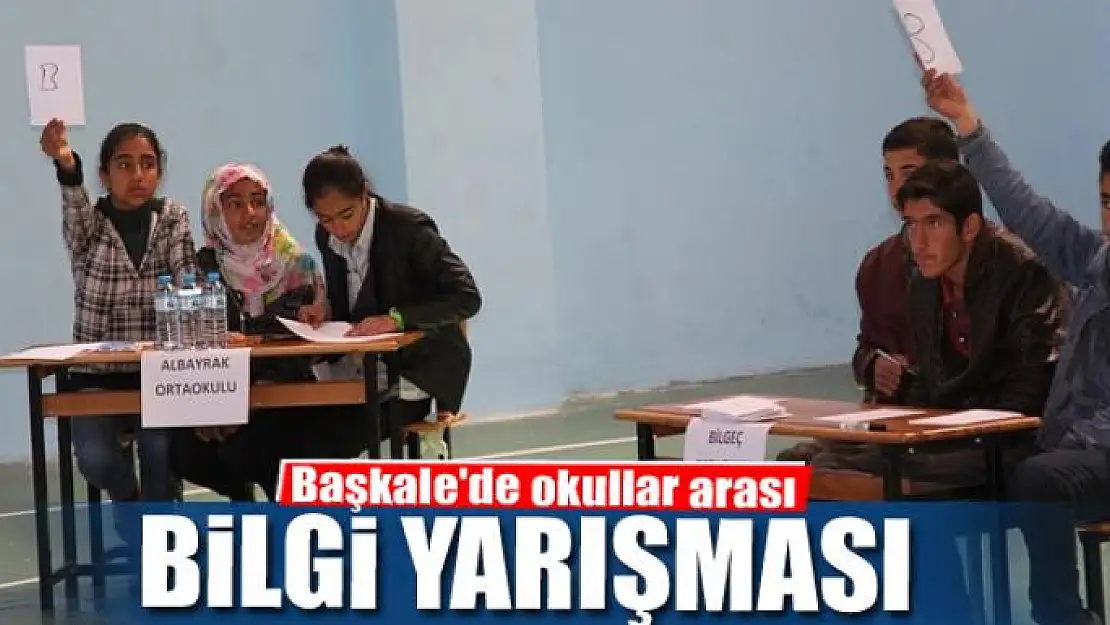 Başkale'de okullar arası bilgi yarışması