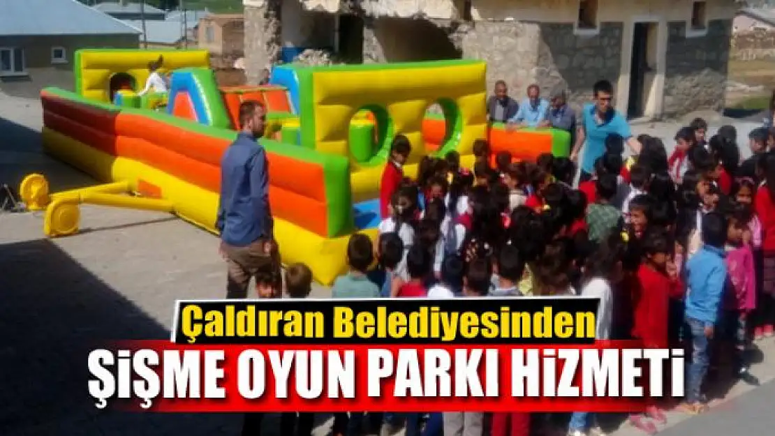 Çaldıran Belediyesinden şişme oyun parkı hizmeti