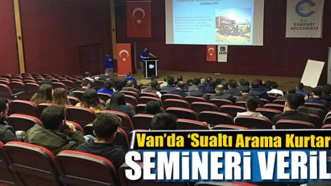 Van'da 'Sualtı Arama Kurtarma' semineri 