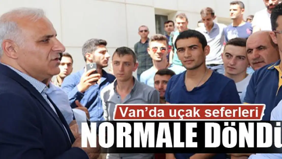 Van'da uçak seferleri normale döndü