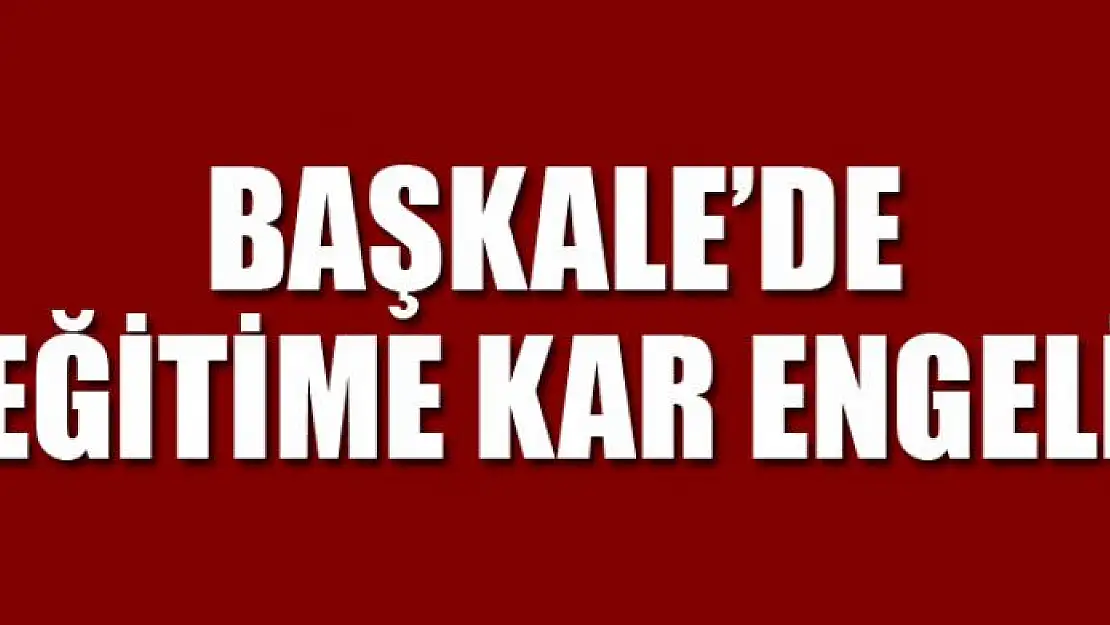 Başkale'de eğitime kar engeli