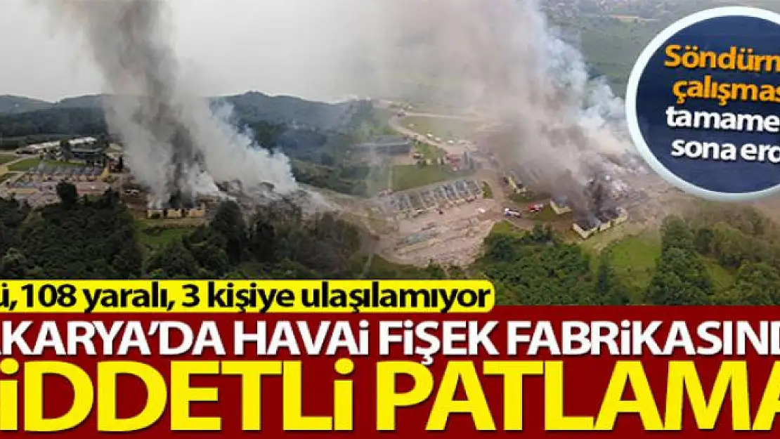 Sakarya'da havai fişek fabrikasında patlama