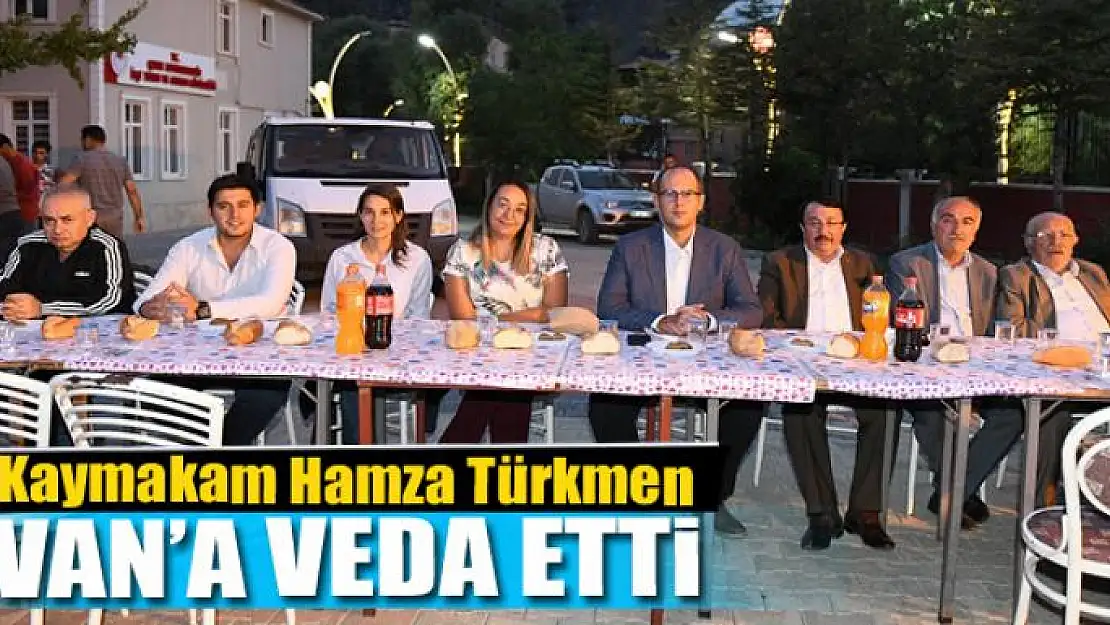 Kaymakam Türkmen'e veda yemeği