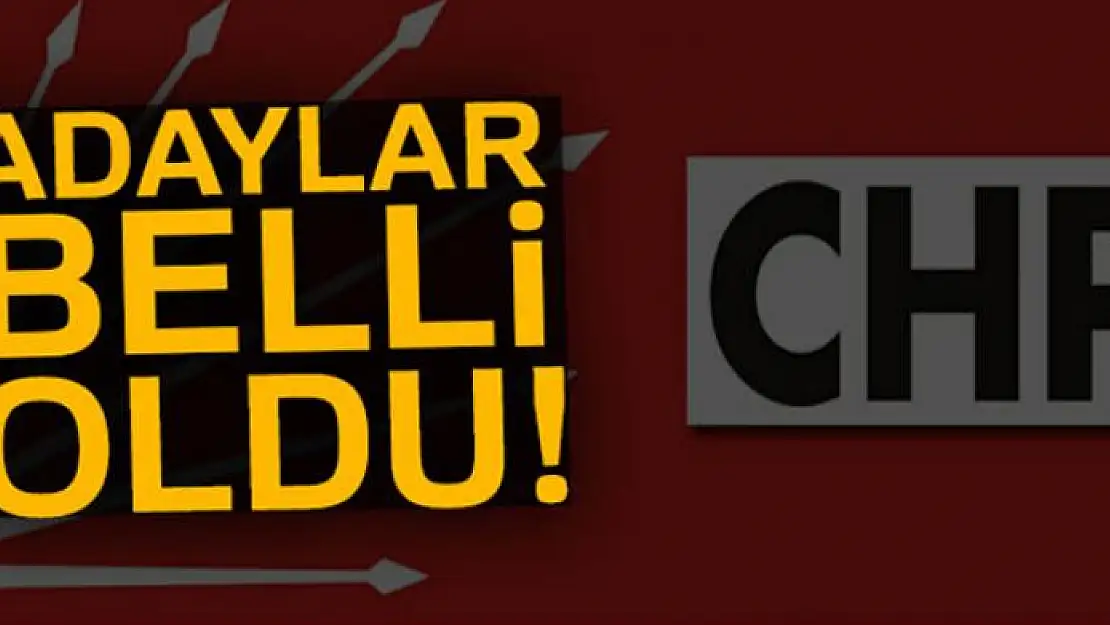 CHP'nin adayları belli oldu!