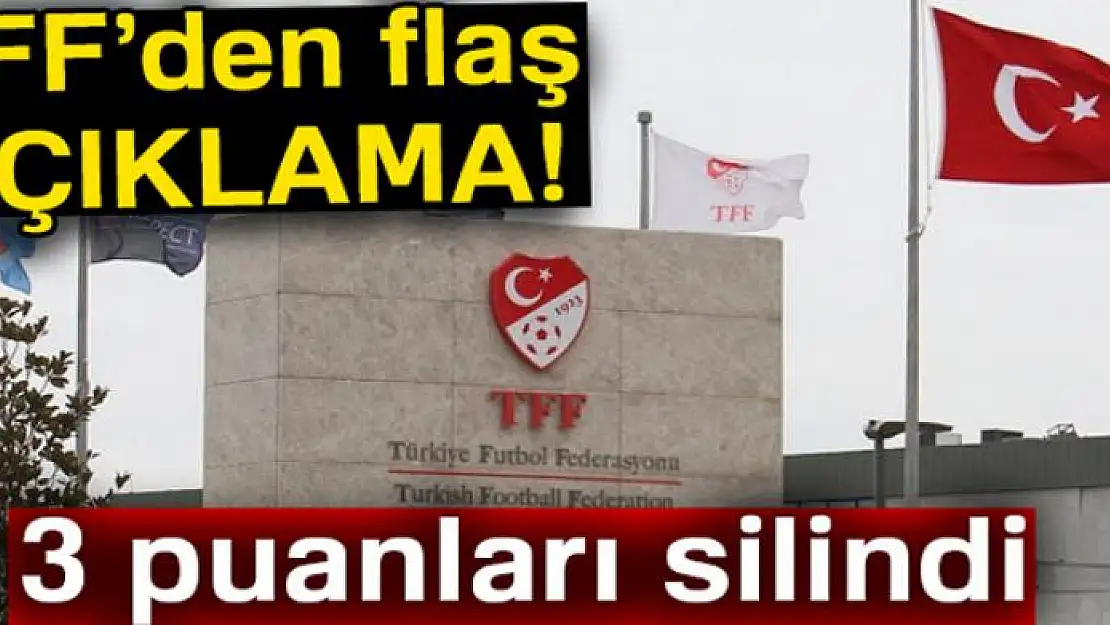 TFF'den 3 kulübe 3 puan silme cezası