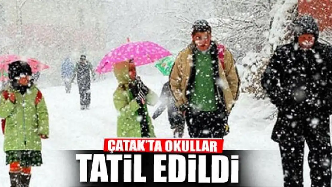 Çatak'ta kar tatili