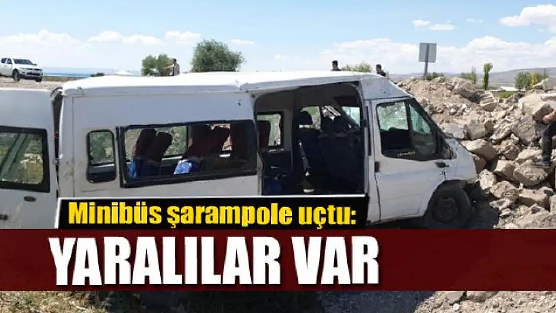 Minibüs şarampole uçtu: 14 yaralı