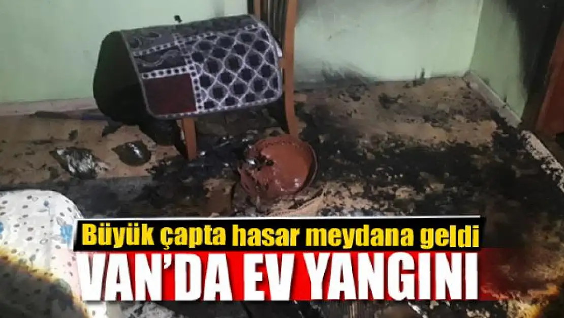 Van'da ev yangını