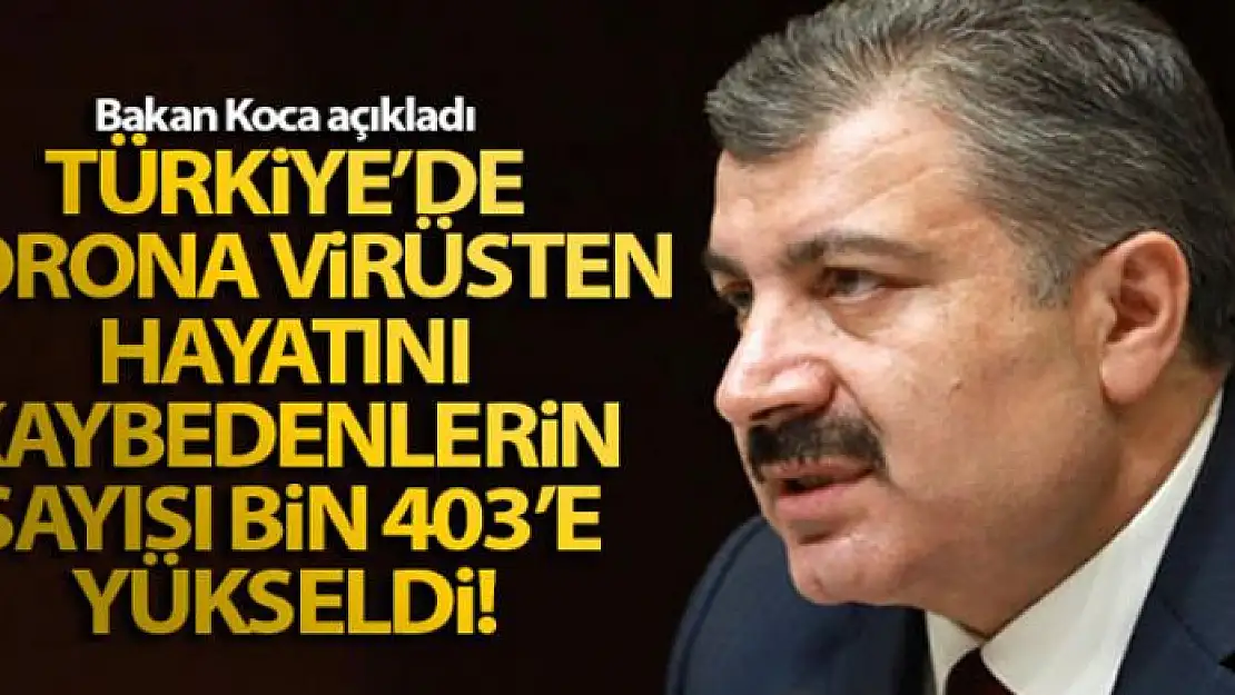 Sağlık Bakanı Koca: 'Son 24 saatte korona virüs nedeniyle 107 kişi hayatını kaybetti'