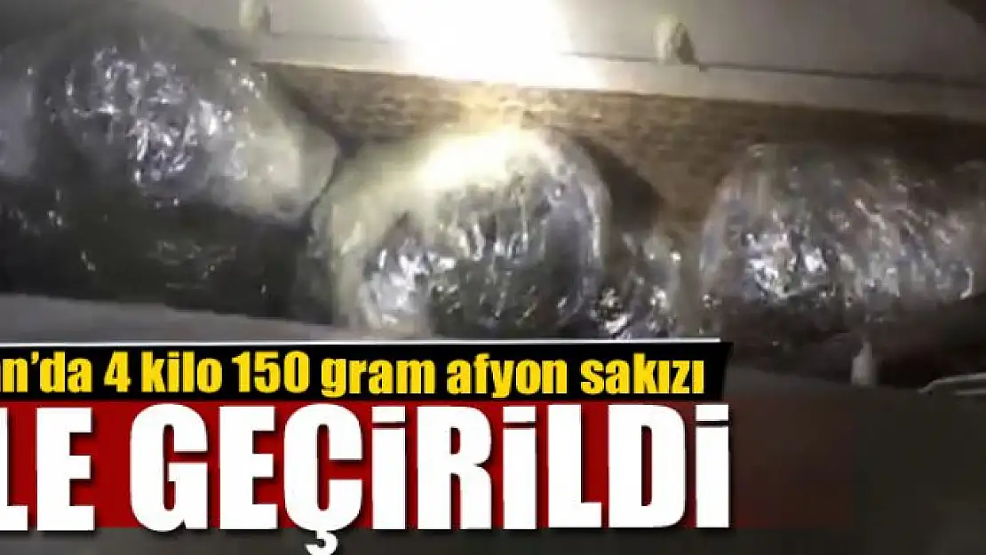 Van'da 4 kilo 150 gram afyon sakızı ele geçirildi 