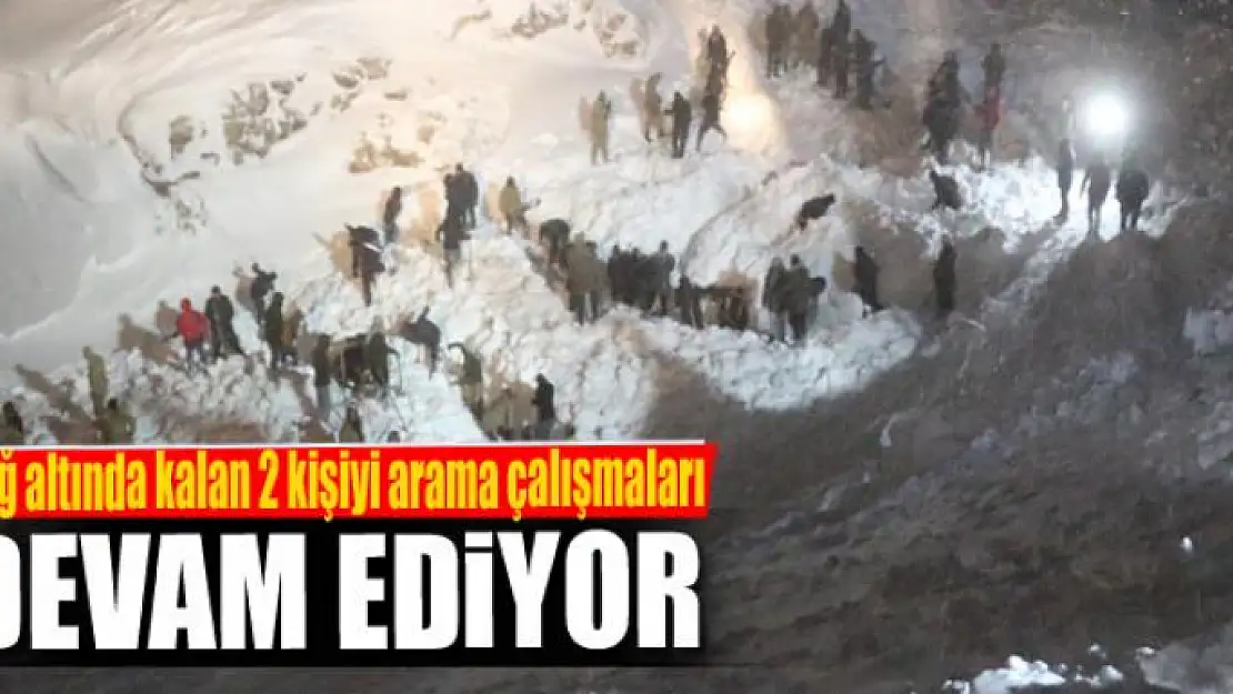 Çığ altında kalan 2 kişiyi arama çalışmaları devam ediyor