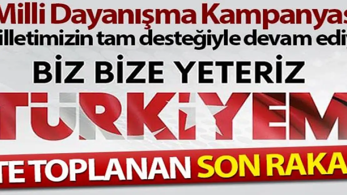 İletişim Başkanlığı: 'Milli Dayanışma Kampanyası'nda 846 milyon 606 bin lira toplandı'