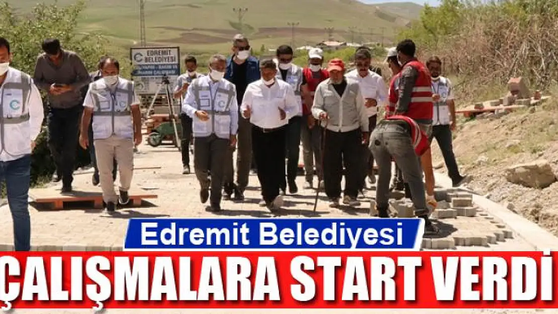 Edremit Belediyesi kilitli parke taşı çalışmalarına start verdi