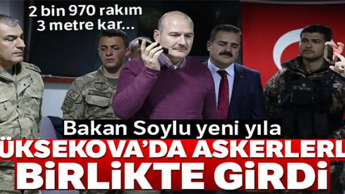 Bakan Soylu yeni yıla askerlerle birlikte girdi