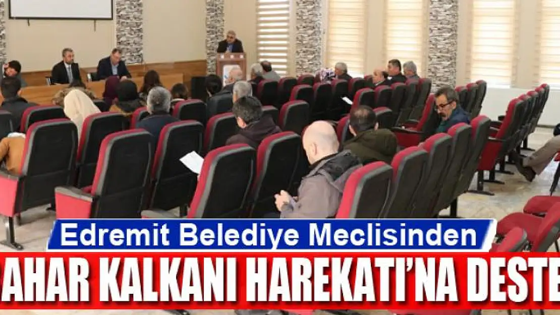 Edremit Belediye Meclisinden 'Bahar Kalkanı Harekatı'na destek