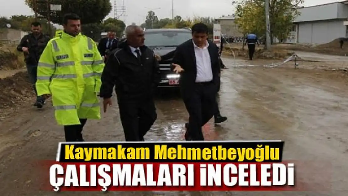 Kaymakam Mehmetbeyoğlu, çalışmaları yerinde inceledi