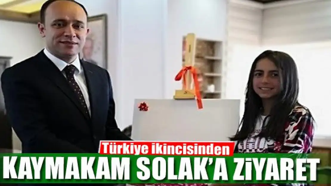 Türkiye ikincisinden Kaymakam Solak'a ziyaret