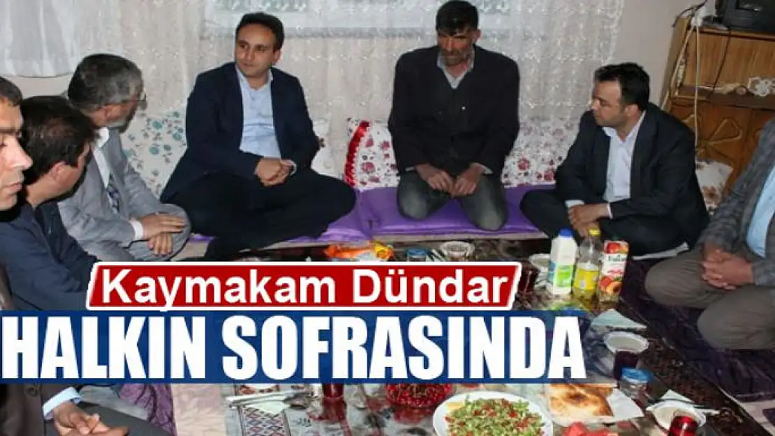 Kaymakam Dündar halkın sofrasında