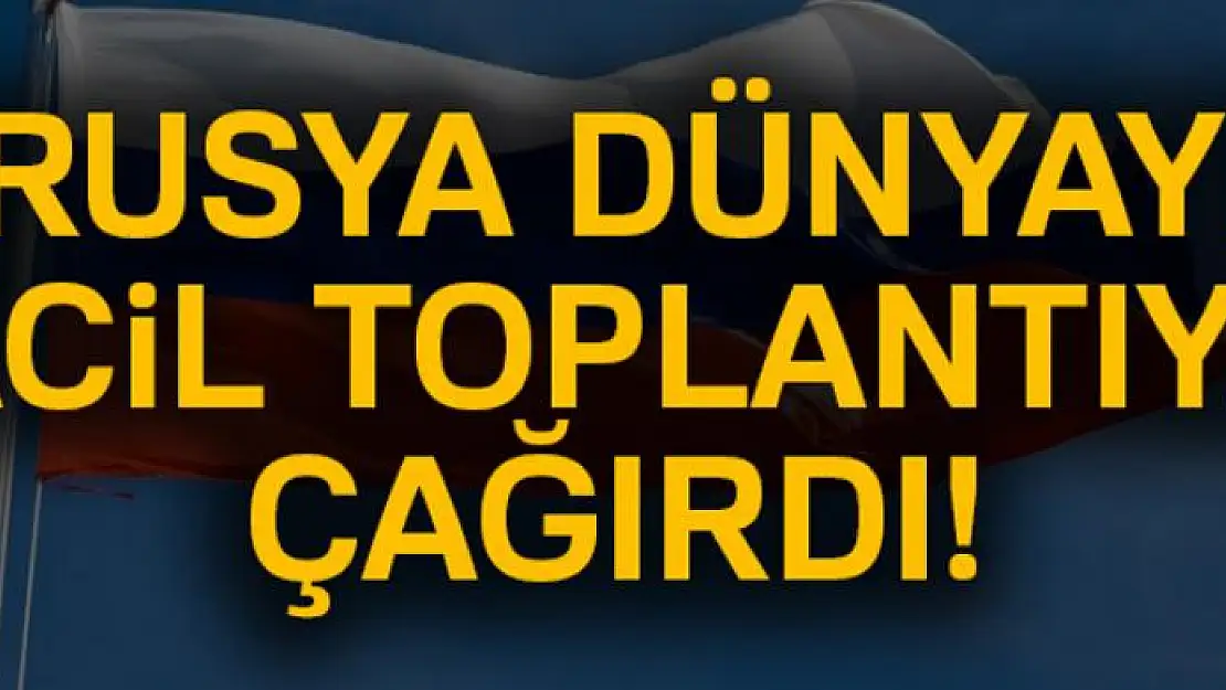 Rusya, BMGK'yı Suriye için bugün toplantıya çağırdı