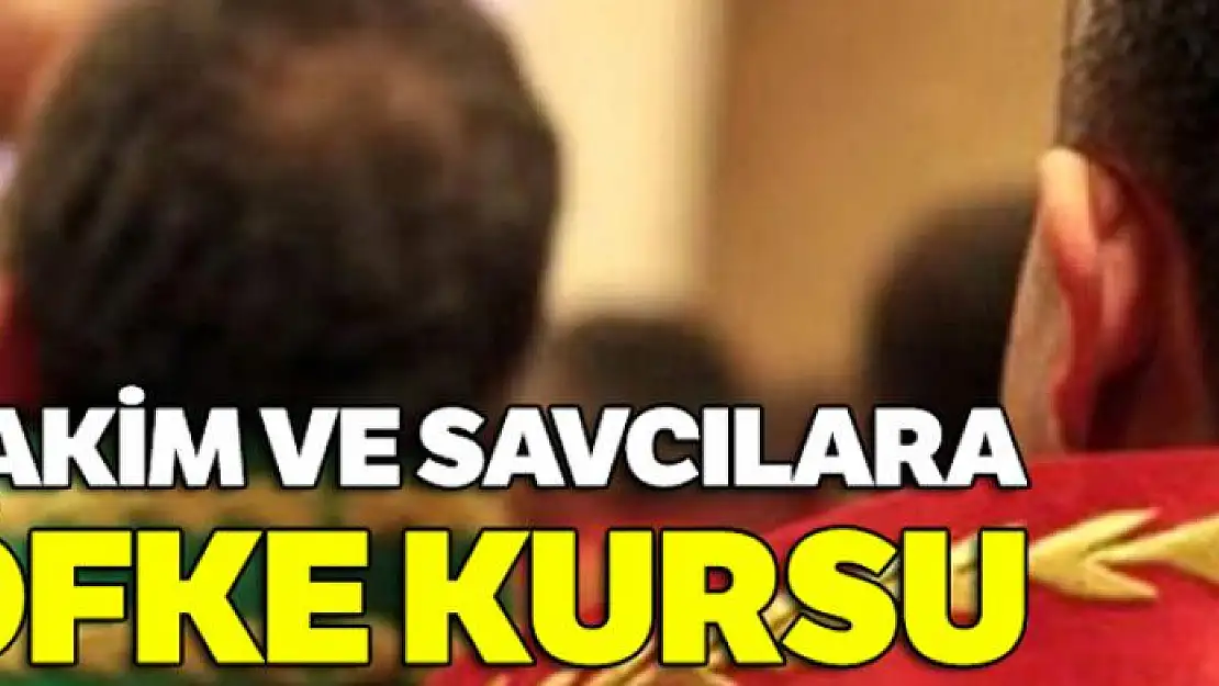 Hâkim ve savcılara öfke eğitimi