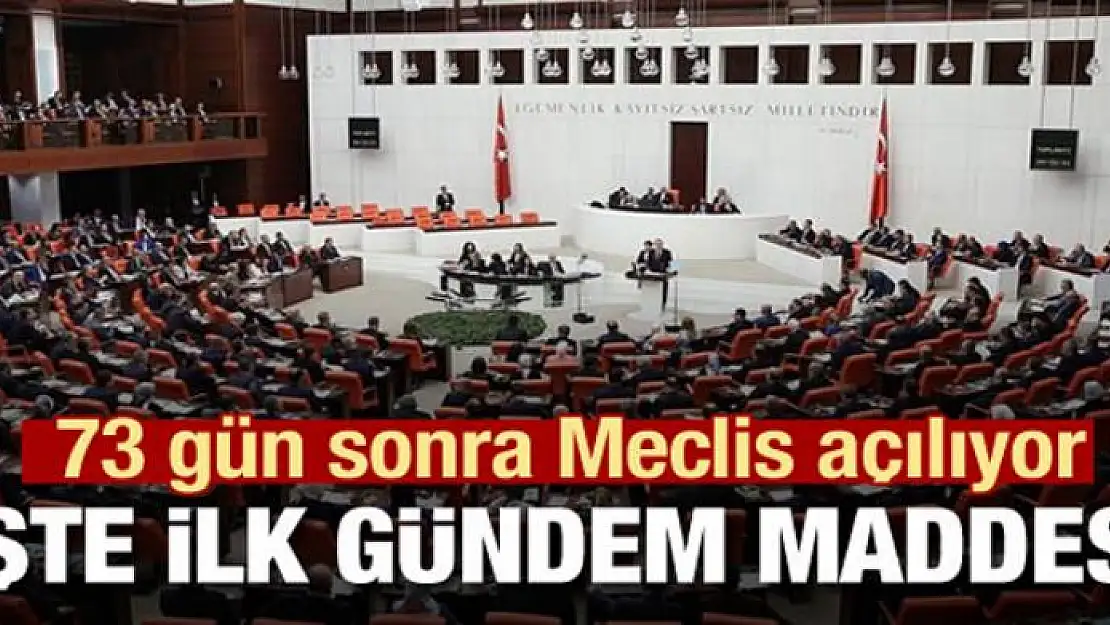 İşte Meclis'in ilk gündem maddesi