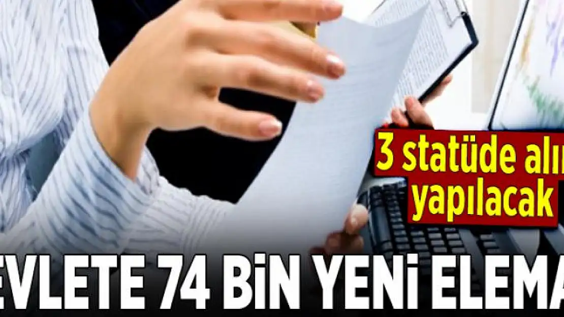 Devlete 74 bin yeni eleman  