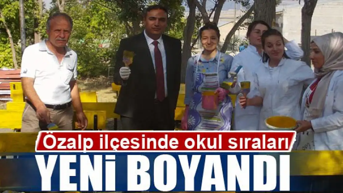 Özalp ilçesinde okul sıraları yeni boyandı