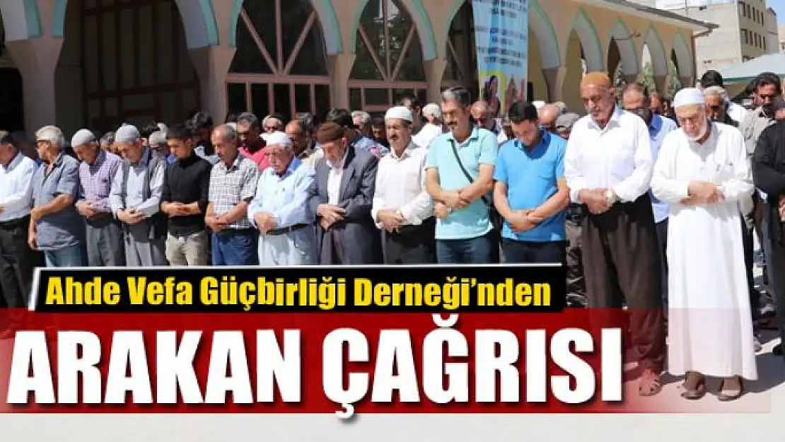 Ahde Vefa Güçbirliği Derneği'nden Arakan çağrısı