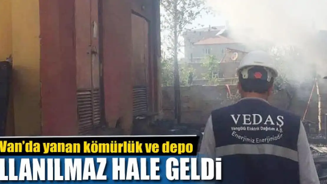 Van'da kömürlük ve depo yangını