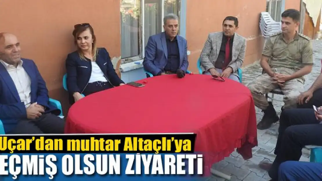 Kaymakam Uçar'dan muhtar Altaçlı'ya geçmiş olsun ziyareti